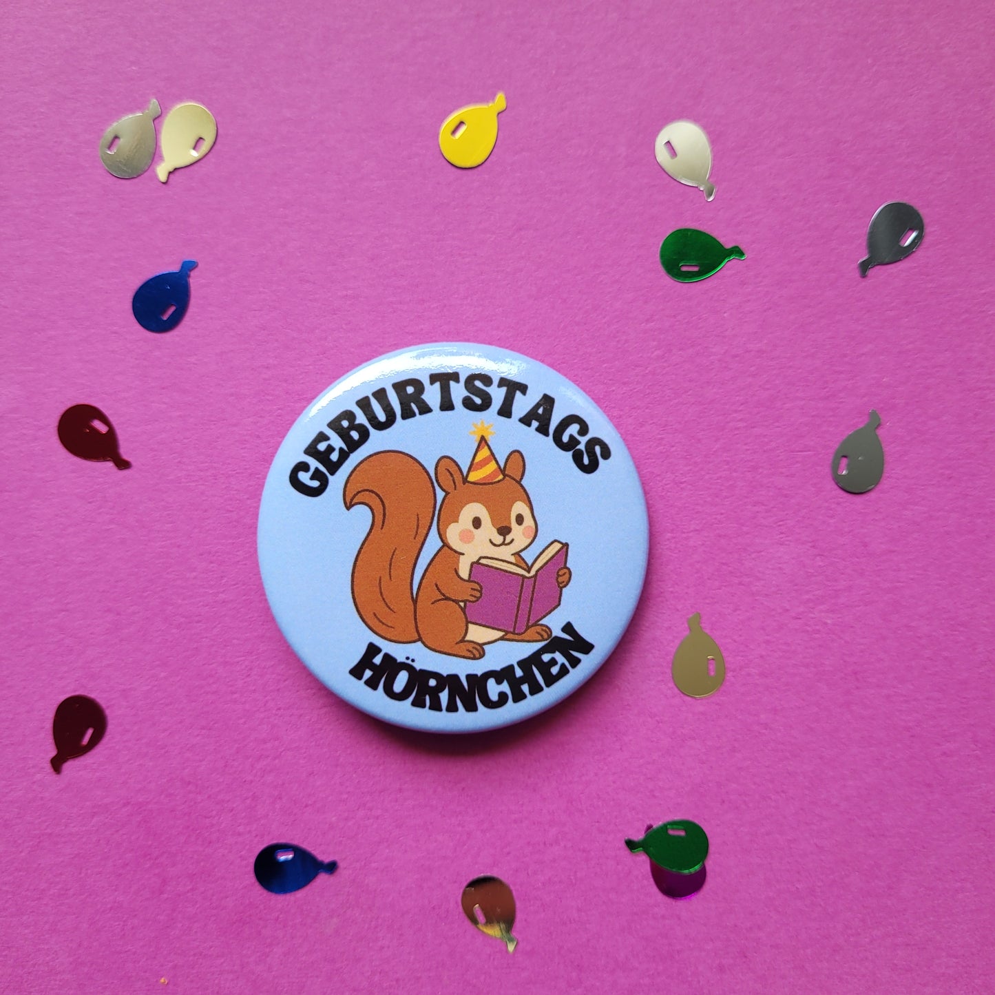 Button "Geburtstagshörnchen"