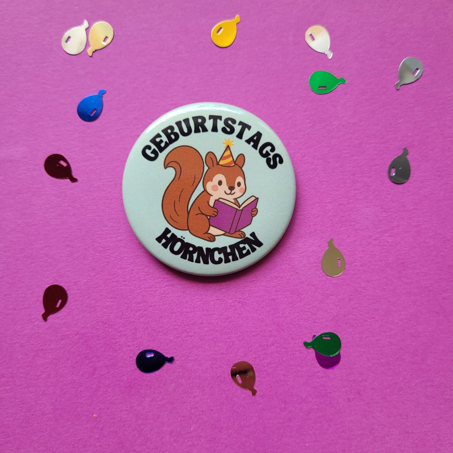 Button "Geburtstagshörnchen"