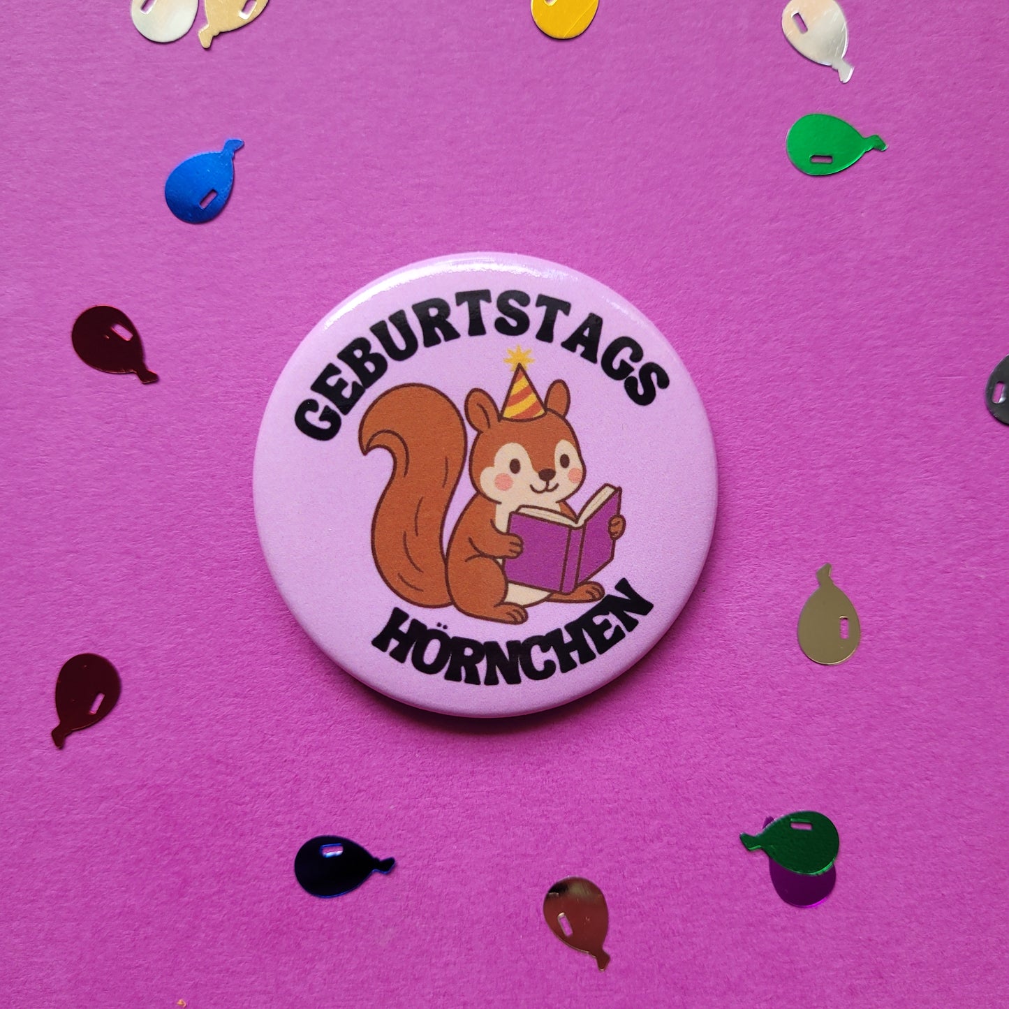 Button "Geburtstagshörnchen"