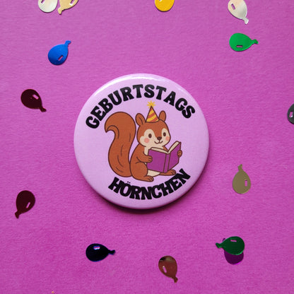 Button "Geburtstagshörnchen"