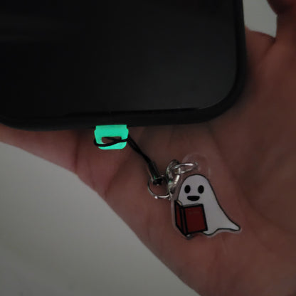 USB-C-Charm „Buchgeist Spooky“