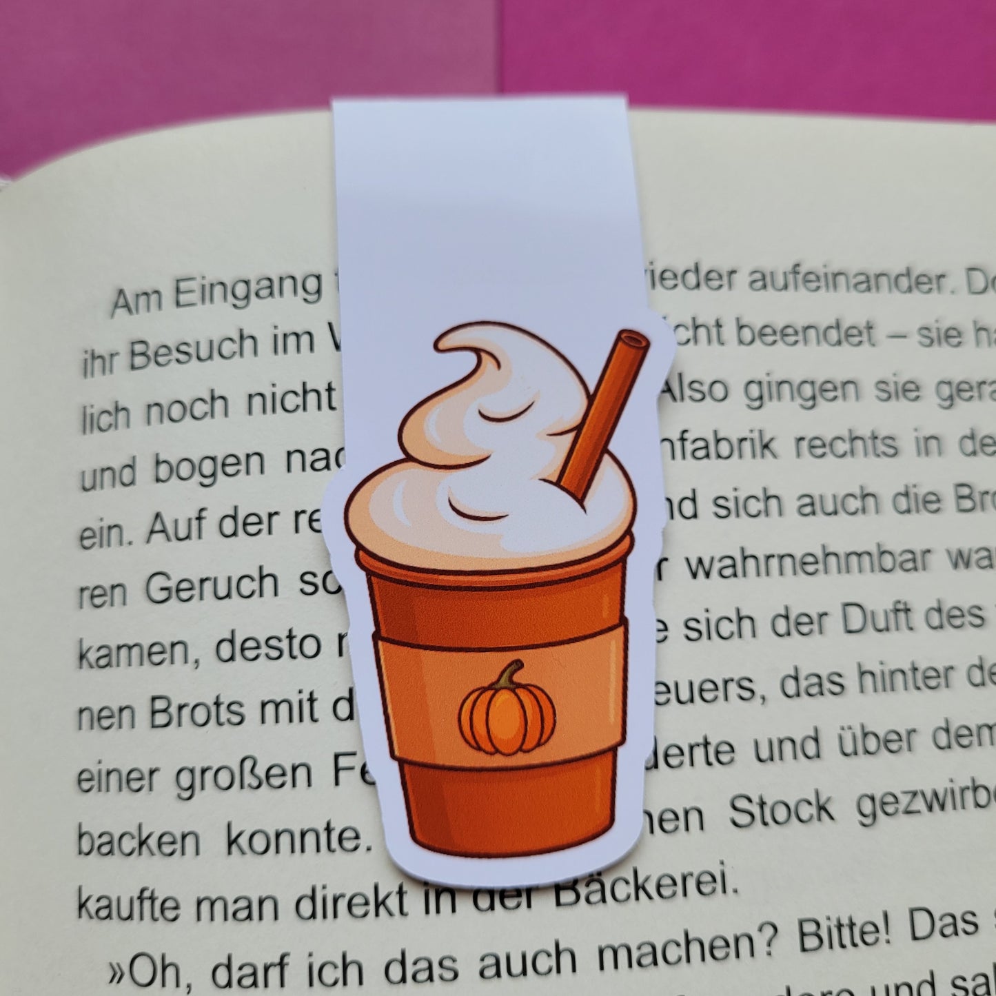 Magnet-Lesezeichen „Pumpkin Spice Latte“