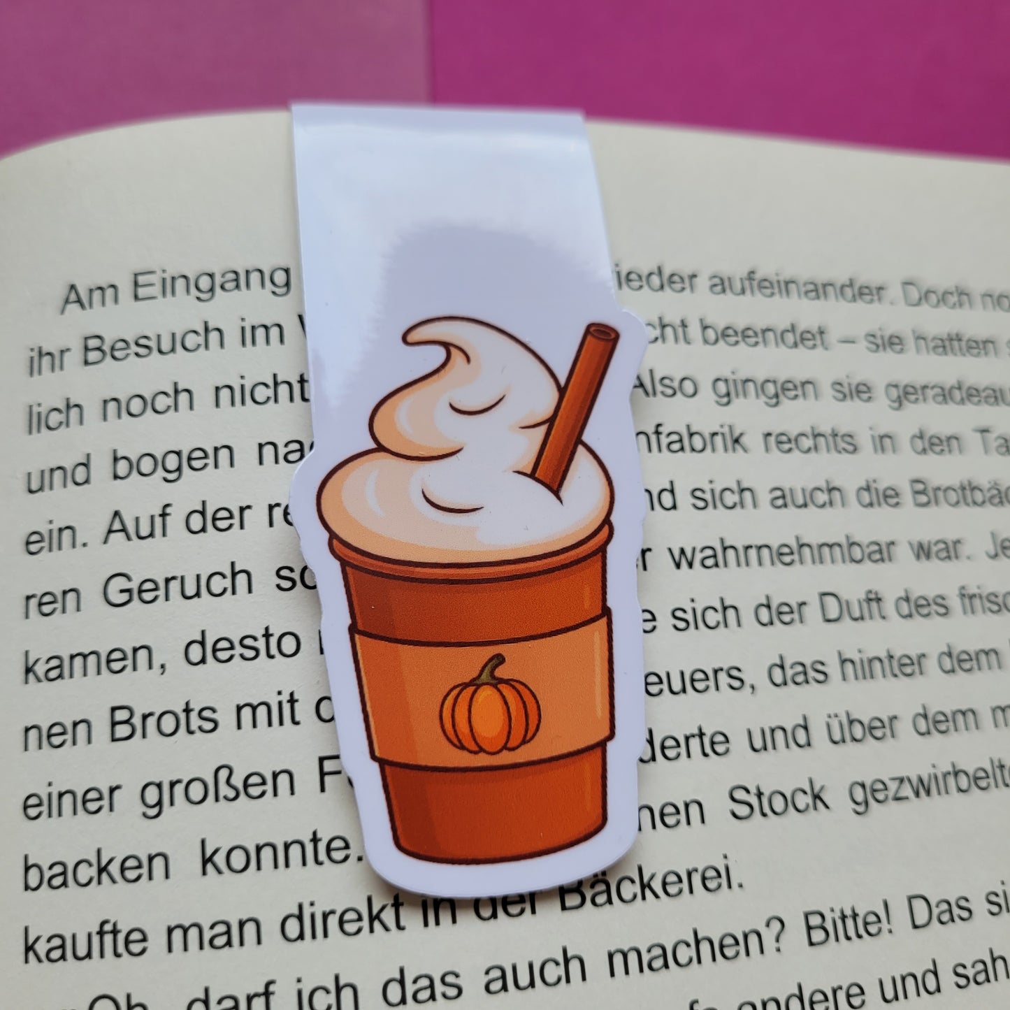 Magnet-Lesezeichen „Pumpkin Spice Latte“