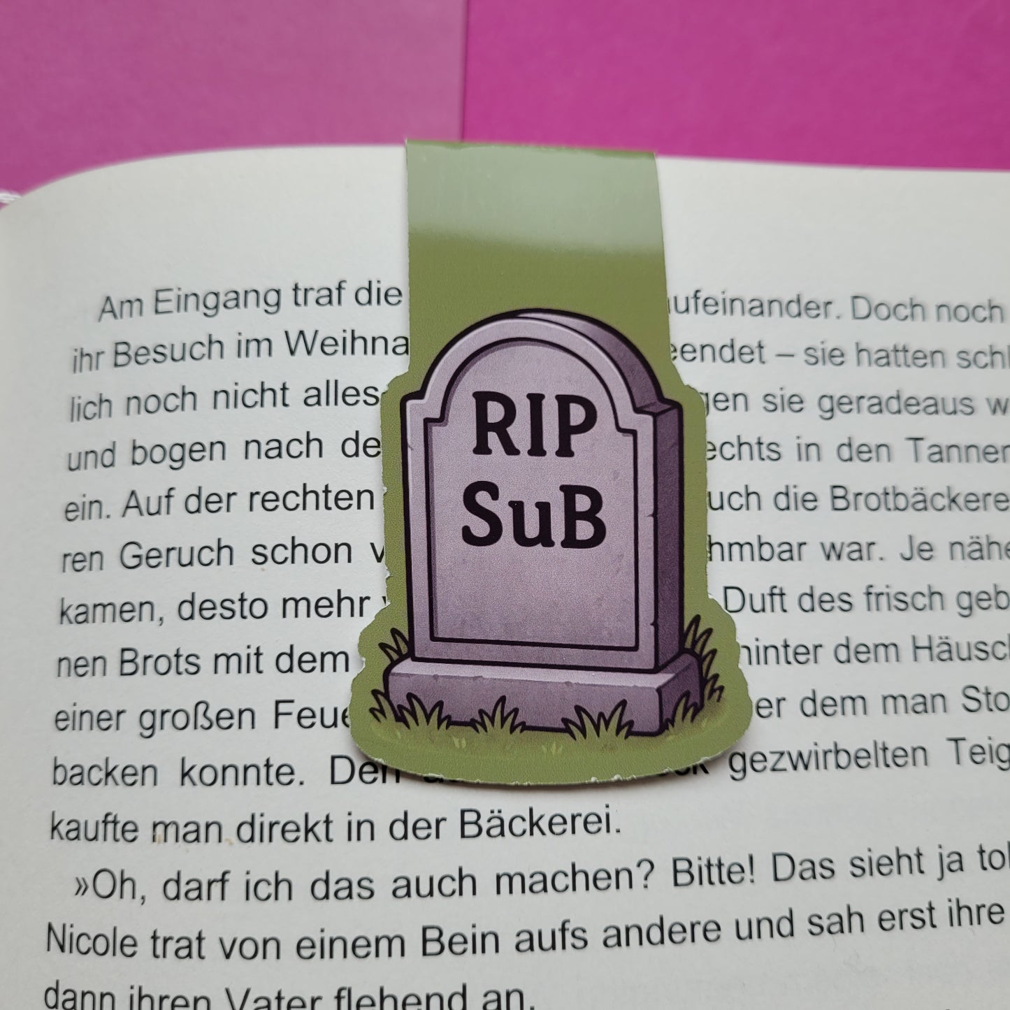 Magnet-Lesezeichen „RIP SuB“