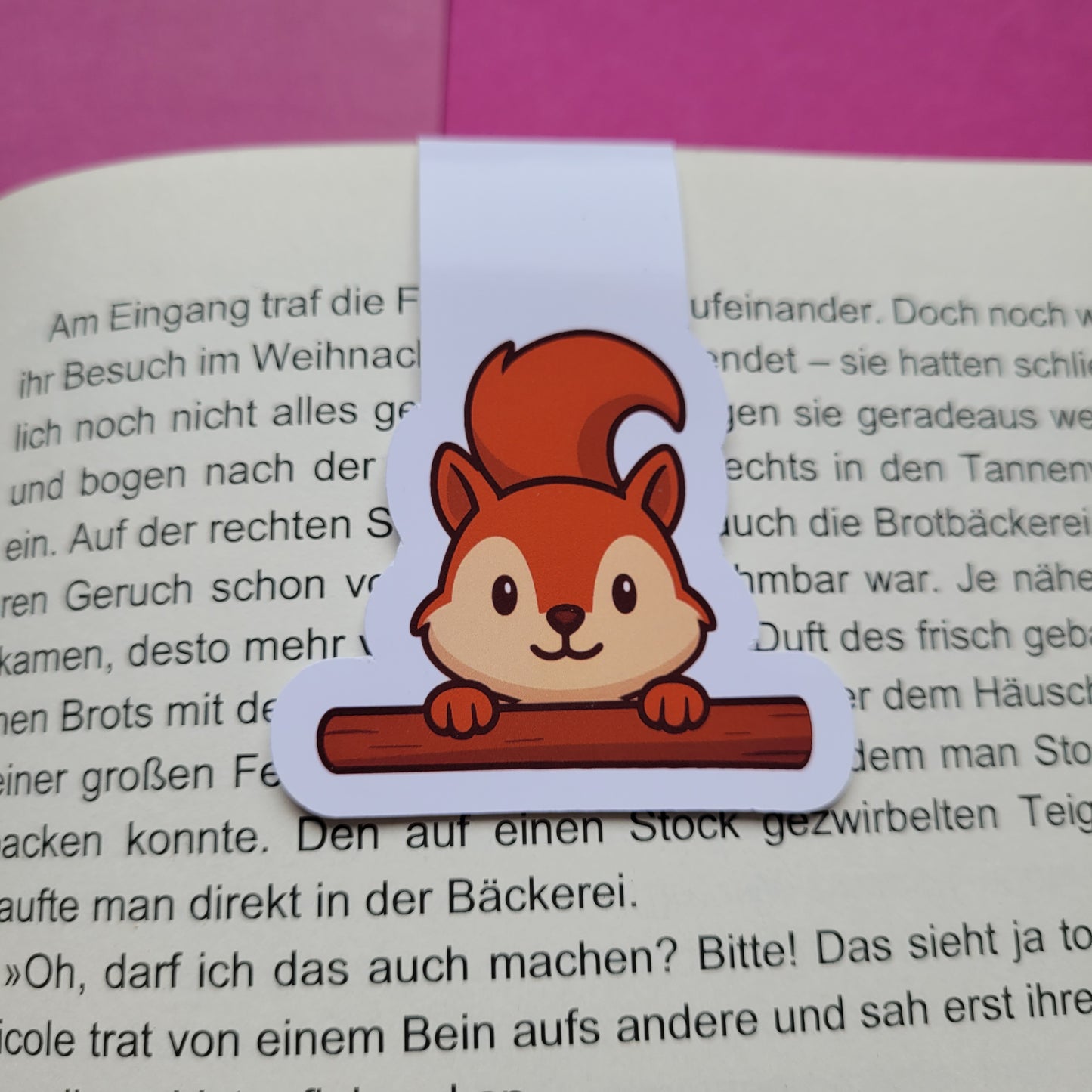 Magnet-Lesezeichen „Baumkletter-Hörnchen“