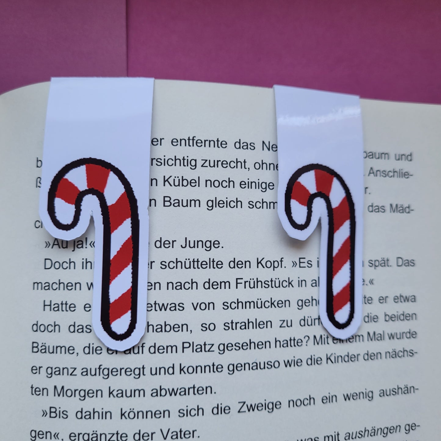 Magnet-Lesezeichen „Zuckerstange“