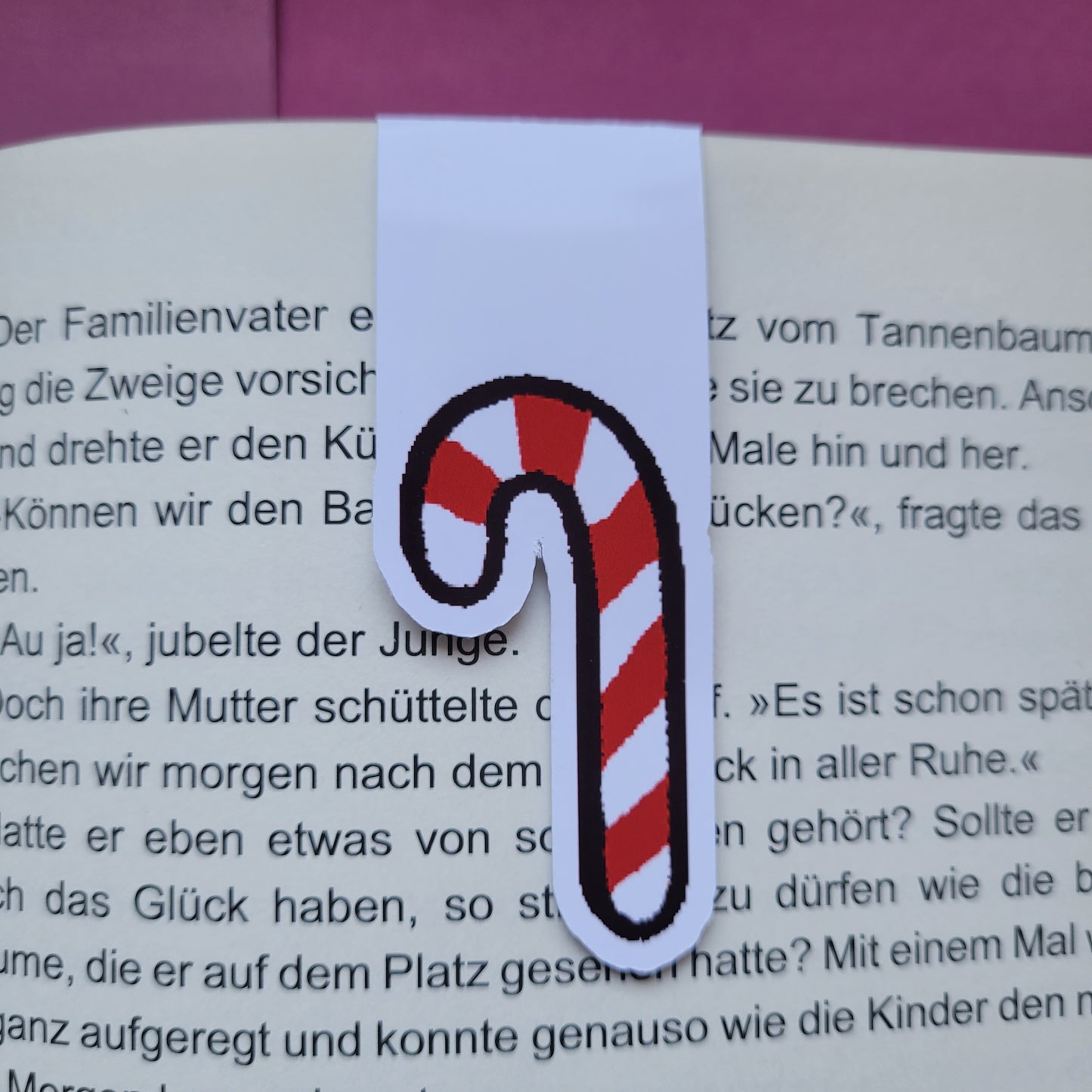 Magnet-Lesezeichen „Zuckerstange“