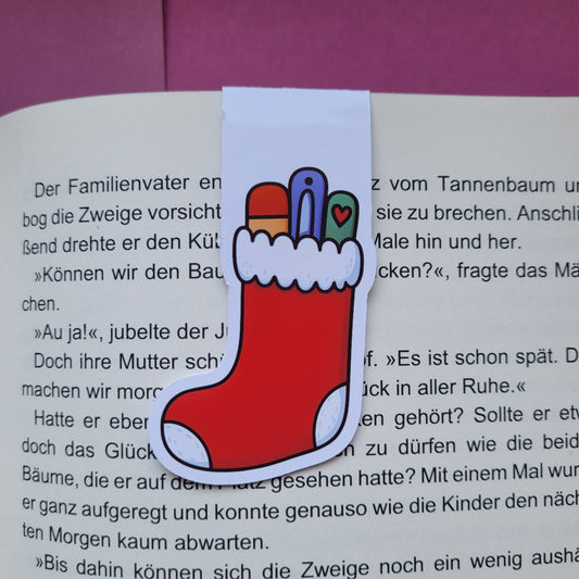 Magnet-Lesezeichen „Büchersocke“