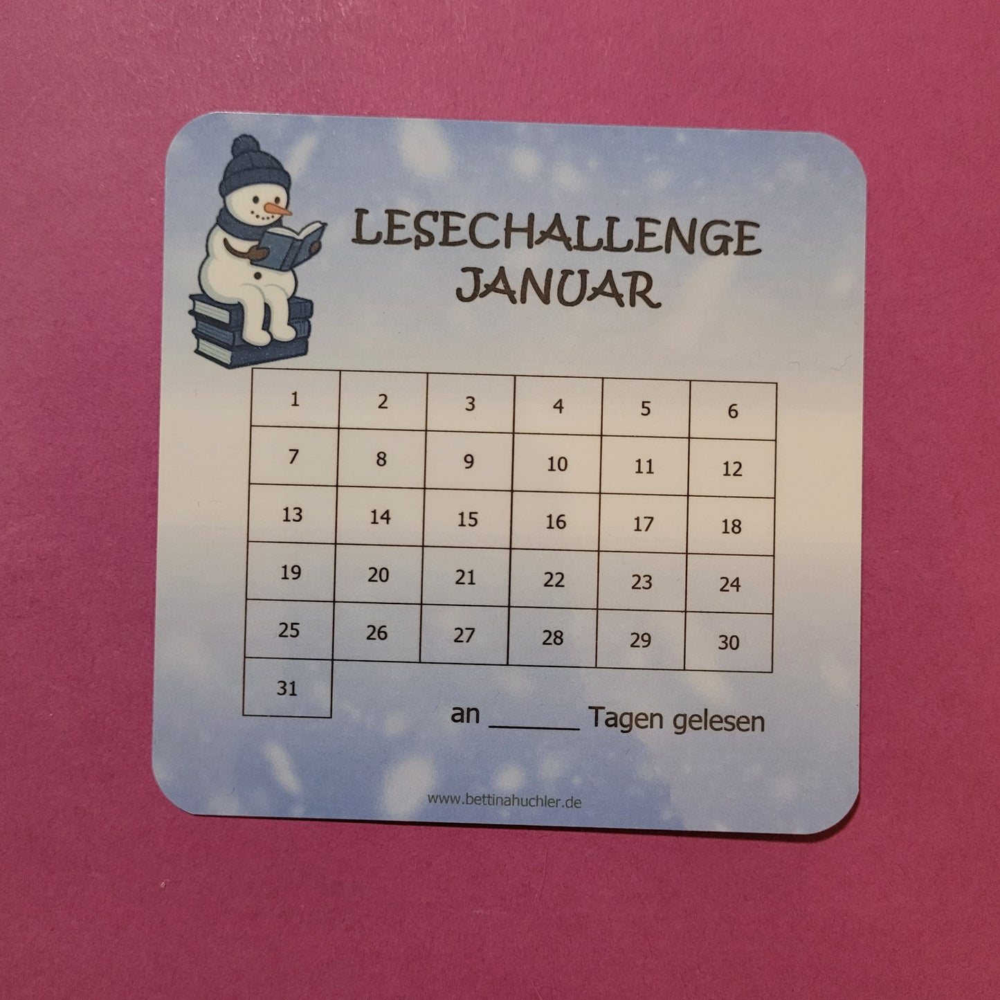 Lesetracker "Januar Lesechallenge"