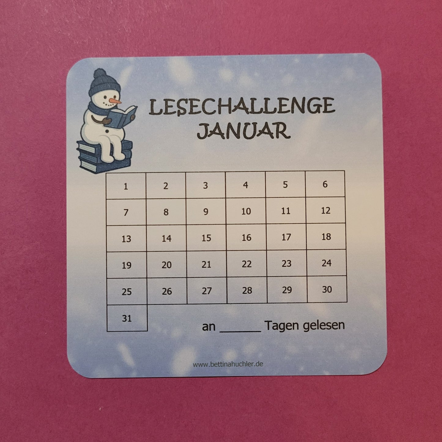 Lesetracker "Januar Lesechallenge"