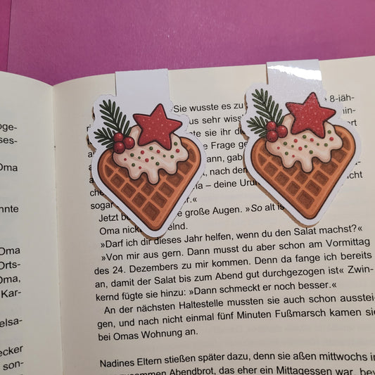 Magnet-Lesezeichen „Weihnachtswaffel“