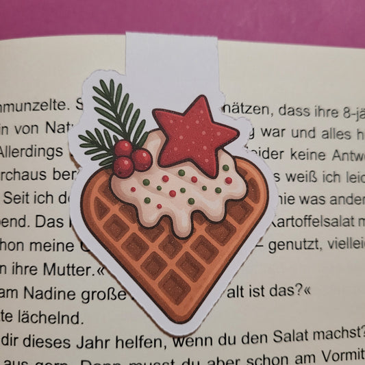 Magnet-Lesezeichen „Weihnachtswaffel“