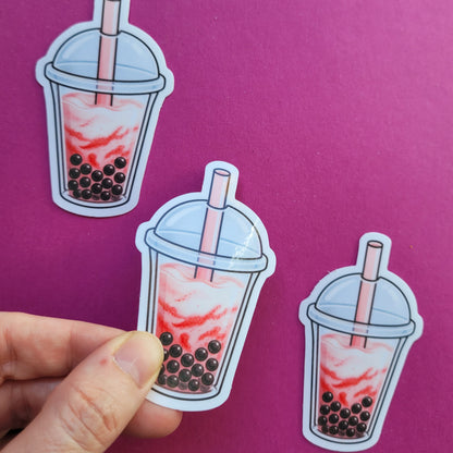 Bubble Tea Creamy Strawberry groß glänzend