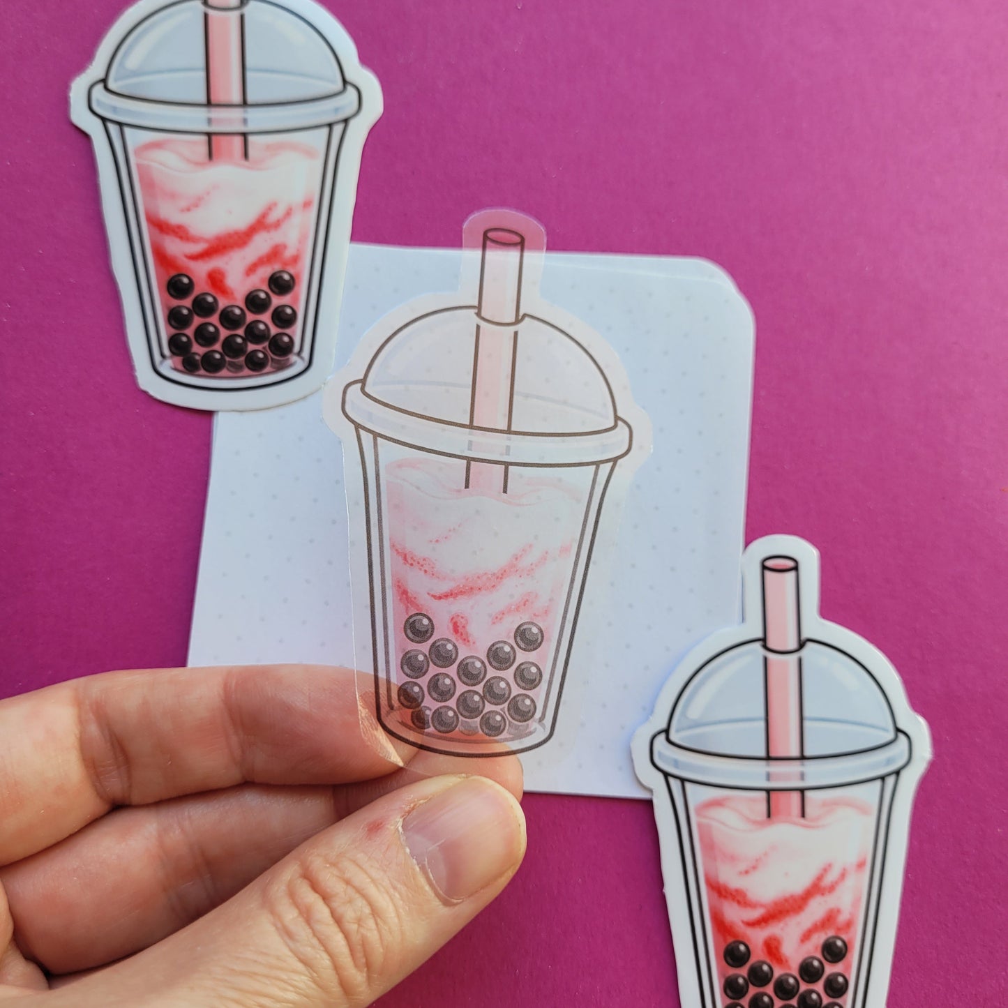 Bubble Tea Creamy Strawberry groß transparent