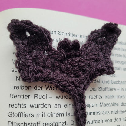 Häkel-Lesezeichen „Fledermaus“ 🦇