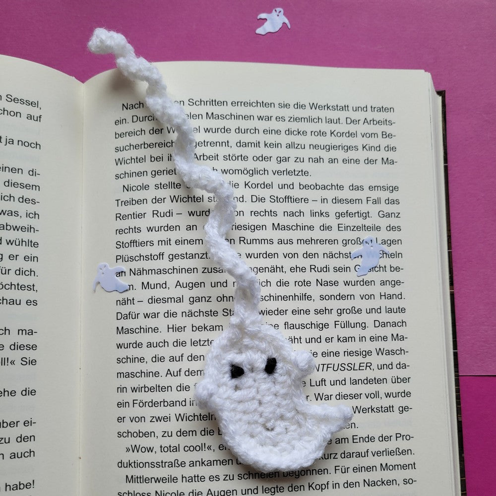 Häkel-Lesezeichen „Geist“ 👻