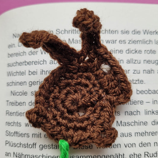 Häkel-Lesezeichen „Hase mit Karotte“ 🐰🥕