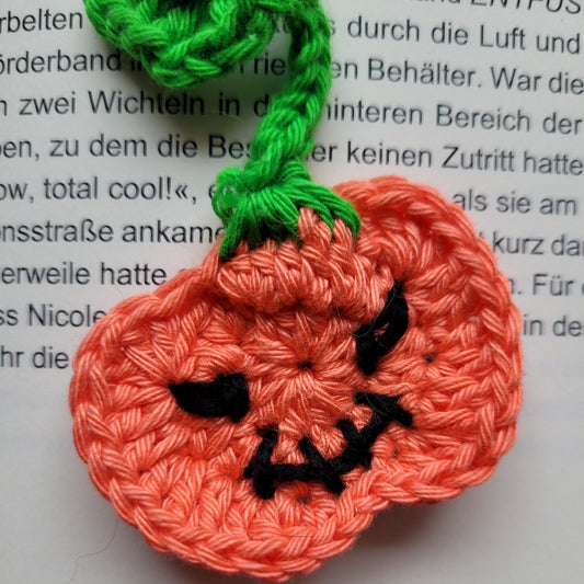 Häkel-Lesezeichen „Kürbis“ 🎃