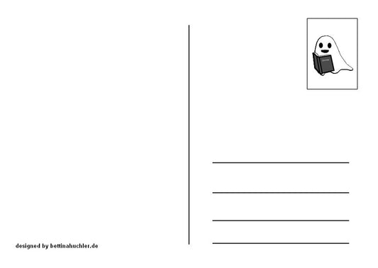 Postkarte A6 "Es ist Zeit für gruselige Bücher!"