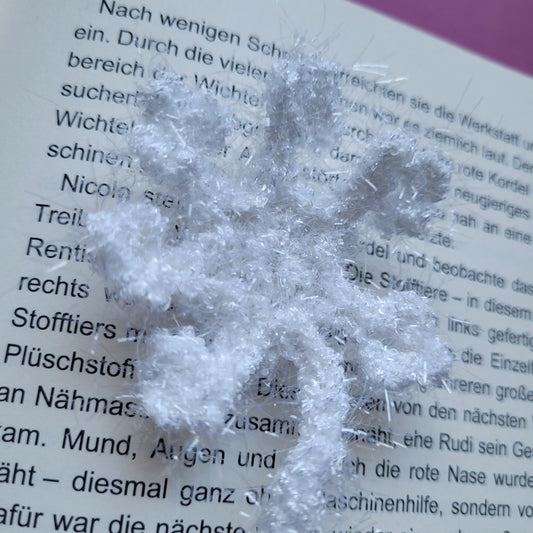 Häkel-Lesezeichen „Schneeflocke“ ❄️