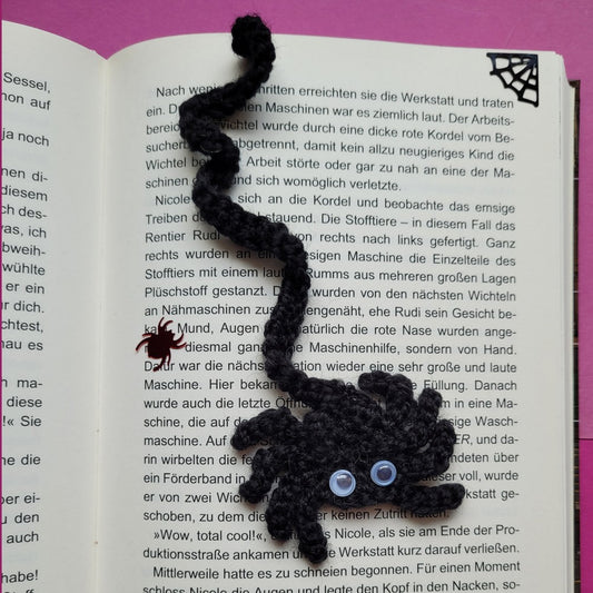 Häkel-Lesezeichen „Spinne“ 🕷️