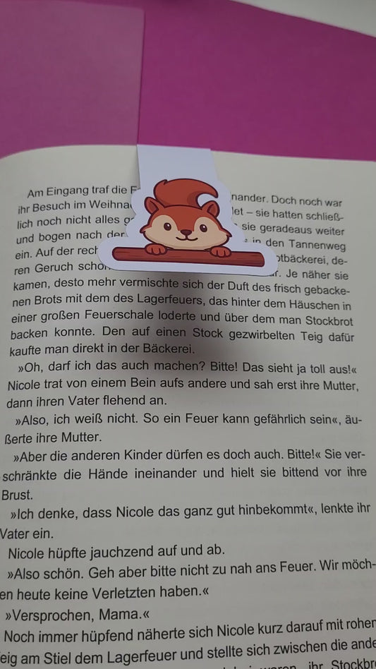 Magnet-Lesezeichen „Baumkletter-Hörnchen“