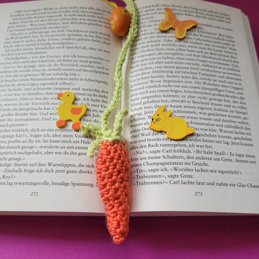 Häkel-Lesezeichen „Karotte“ 🥕