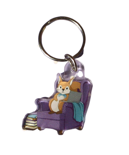 Acryl-Schlüsselanhänger "Lesehörnchen"