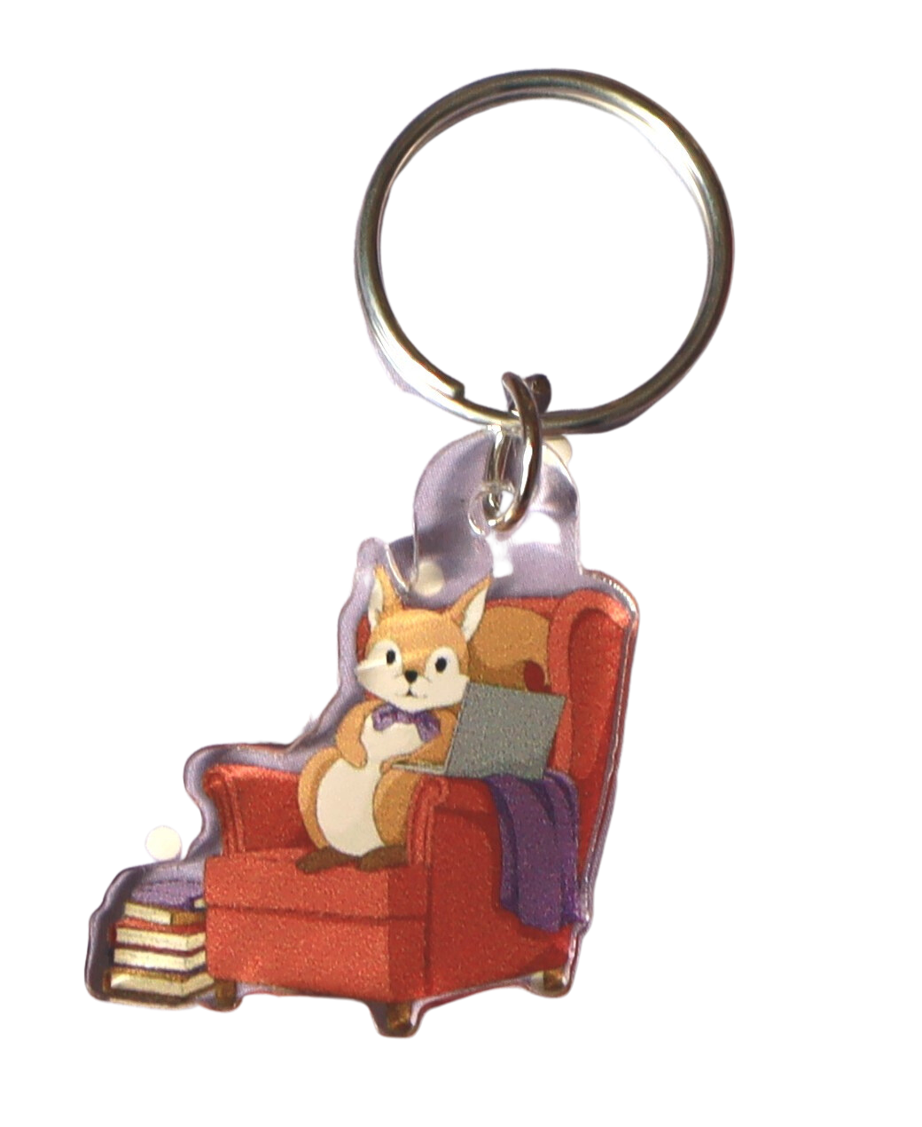 Acryl-Schlüsselanhänger "Lesehörnchen"